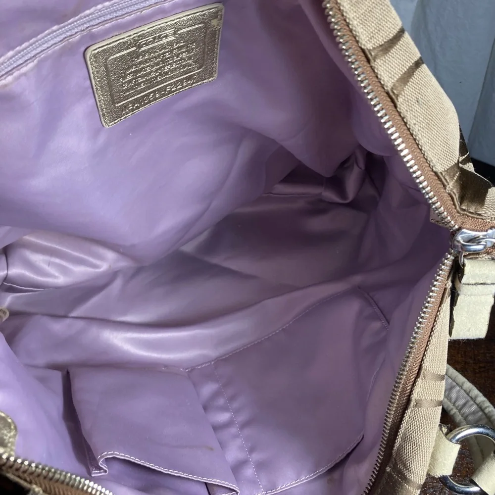 Coach Poppy Stylish Tan Designer Tote Bag
